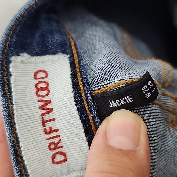 Driftwood Jackie Rose Embroidery Skinny Ankle Jeans Size 28 - Picture 7 of 8